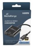 MediaRange USB-A zu HDMI Audio und Video Konverter, 20cm, schwarz