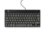 R-Go Tools Ergonomische Tastatur R-Go Compact Break, kompakte Tastatur mit Pausensoftware, QWERTY (UK), Kabelgebunden, Schwarz