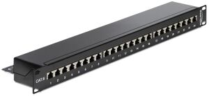 DELOCK 19" Patchpanel 24 Port Cat.6 schwarz