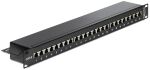DELOCK 19" Patchpanel 24 Port Cat.6 schwarz