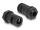 DeLOCK Kabelschutzschlauch 2 m x 10 mm mit 2 x PG7 Schlauchverschraubung Set schwarz