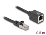DELOCK Netzwerk Verlängerungsk.S/FTP RJ45 St/RJ45 Bu 0,5m