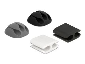 DELOCK Kabelhalter und Kabelclip Set 4 Stück