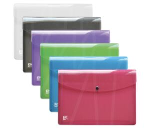 Oxford 400031405 Sammelmappe Polypropylen (PP) Blau, Grün, Grau, Pink, Violett, Transparent A4