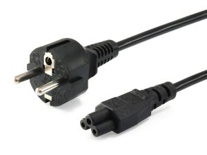 Equip Hochwertiges Netzkabel, C5 auf Schuko, 3.0m