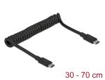 DELOCK USB 10 Gbps Spiralkabel USB-C St zu USB-C St PD 3A