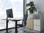 Equip ERGO Elektrisches-Sitz-Steh-Tischgestell, mit Tischplatte, schwarz