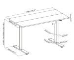 Equip ERGO Elektrisches-Sitz-Steh-Tischgestell, mit Tischplatte, schwarz