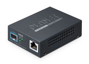PLANET 10GBASE-T to 10GBASE-X SFP+ Media Converter Copper port - Converter - Kupferdraht Netzwerk Medienkonverter Multi-Modus, Einzelmodus Schwarz
