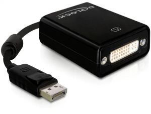 DeLOCK 61847 Videokabel-Adapter 0,125 m DisplayPort DVI-I Schwarz