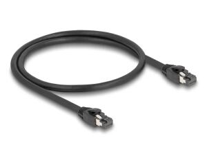 DeLOCK RJ45 Netzwerkkabel Cat.8.1 S/FTP 50 cm bis 40 Gbps schwarz