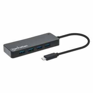 Manhattan 168410 Schnittstellen-Hub USB Typ-C 5000 Mbit/s Schwarz