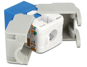 DELOCK Keystone RJ45 Cat6 Buchse 8P8C blau ungeschirmt