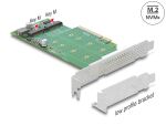DeLOCK PCI Express x8 Karte zu 2 x intern NVMe M.2 Key M - Bifurcation - Low Profile Formfaktor