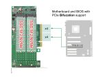 DeLOCK PCI Express x8 Karte zu 2 x intern NVMe M.2 Key M - Bifurcation - Low Profile Formfaktor