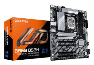 GIGABYTE B860 DS3H Mainboard - Intel Core Ultra CPUs, 8+1+2+2 Phasen VRM, bis zu 9066MHz DDR5, 1xPCIe 5.0 + 1xPCIe 4.0 M.2, 2,5 GbE LAN, USB 3.2 Gen 2x2