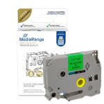 MediaRange Kunststoff-Schriftbandkassette, für/ersetzt Brother TZ-731/TZe-731,permanent haftend, 12mm, 8m, laminiert, schwarz auf grün