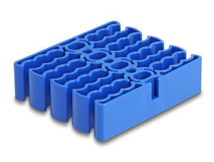 DELOCK Kabel-Organizer mit 24 Kabeleinführungen blau