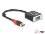 DELOCK USB3.0 Kabel A -> D-Sub15 St/Bu 0.20m schwarz