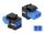 DeLOCK Keystone Modul LC Duplex Buchse zu LC Duplex Buchse blau / schwarz