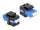 DeLOCK Keystone Modul LC Duplex Buchse zu LC Duplex Buchse blau / schwarz