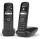 Gigaset AS690 Duo Analoges/DECT-Telefon Anrufer-Identifikation Schwarz