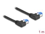 DELOCK RJ45 NWK Cat.6A S/FTP links gewinkelt 1 m schwarz