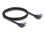 DELOCK RJ45 NWK Cat.6A S/FTP links gewinkelt 1 m schwarz