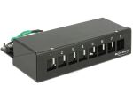 DELOCK Keystone Desktop Patchpanel 8 Port schwarz