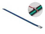 DELOCK Edelstahlkabelbinder L 200 x B 7,9 mm blau 10...