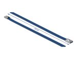 DELOCK Edelstahlkabelbinder L 200 x B 7,9 mm blau 10...