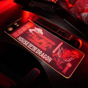 Numskull Games 154921 Mauspad Gaming-Mauspad Schwarz, Mehrfarbig, Rot