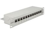 DELOCK 10" Patchpanel 12 Port Cat.6 grau