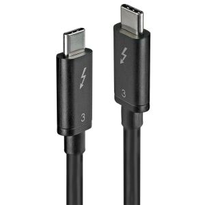 Lindy 41555 Thunderbolt-Kabel 0,5 m 40 Gbit/s Schwarz