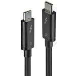 Lindy 41555 Thunderbolt-Kabel 0,5 m 40 Gbit/s Schwarz