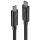 Lindy 41555 Thunderbolt-Kabel 0,5 m 40 Gbit/s Schwarz