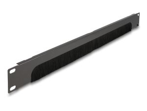 DeLOCK 19″ Kabelmanagement Bürstenleiste unten offen 1 HE dunkelgrau