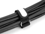 DeLOCK Klettkabelbinder mit Schlaufe und Beschriftungsfeld L 305 x B 25 mm schwarz 5 Stück