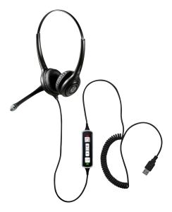 Geemarc Telecom CLA3 A-USB Kopfhörer Kabelgebunden Kopfband Schwarz