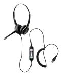 Geemarc Telecom CLA3 A-USB Kopfhörer Kabelgebunden Kopfband Schwarz