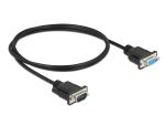 DeLOCK Seriell Kabel RS-232 D-Sub9 Stecker zu Buchse mit schmalem Steckergehäuse 1 m