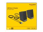 DeLOCK Stereo 2.0 PC Lautsprecher mit 3,5 mm Klinkenstecker und USB Stromversorgung