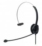 Manhattan Mono USB-Headset, Ohraufliegendes Design (On-Ear), Ohrmuschel einseitig, kabelgebunden, USB-A-Stecker, integrierte Lautstärkeregelung, verstellbares Mikrofon, schwarz