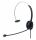 Manhattan Mono USB-Headset, Ohraufliegendes Design (On-Ear), Ohrmuschel einseitig, kabelgebunden, USB-A-Stecker, integrierte Lautstärkeregelung, verstellbares Mikrofon, schwarz
