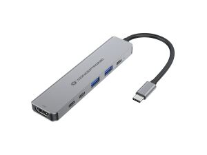 Conceptronic DONN33G 6-in-1 USB 3.2 Gen 1 Dockingstation, HDMI, USB-A 5Gbps x 2, USB-C 5Gbps x 2, 100W USB PD