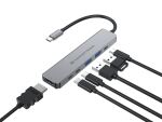 Conceptronic DONN33G 6-in-1 USB 3.2 Gen 1 Dockingstation, HDMI, USB-A 5Gbps x 2, USB-C 5Gbps x 2, 100W USB PD