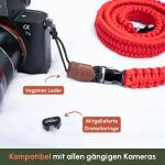 C-ROPE Kameragurt Traveler aus Paracord 125cm Bright Red retail