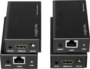 LogiLink Audio/Video-Extender HDMI 1xRJ45 Cat5e/Cat6 1080p Reichweite bis zu 60m