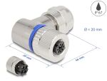 DeLOCK M12 Steckverbinder A-kodiert 4 Pin Buchse zur...