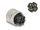 DeLOCK M12 Steckverbinder A-kodiert 4 Pin Buchse zur Montage mit Schraubanschluss 90° gewinkelt Metall